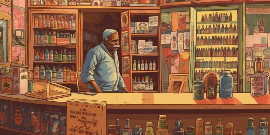 Indian neighbourhood shopkeeper